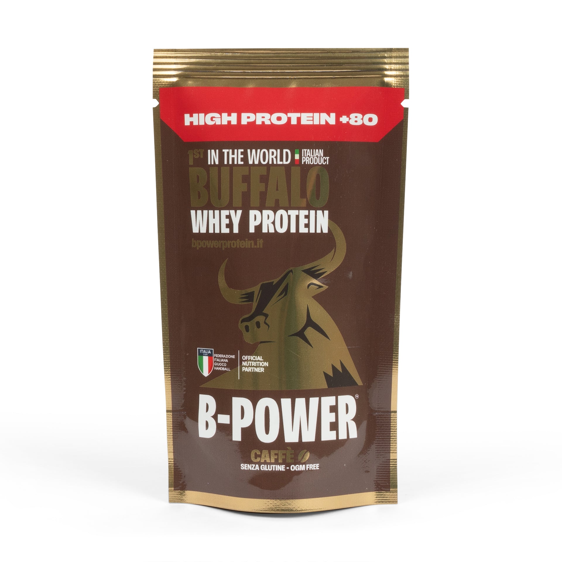 +80 High Protein - Buffalo Whey Gusto Caffè - Proteine in Polvere in Bustina Monodose