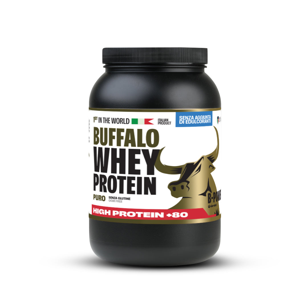 +80 High Protein senza Edulcoranti - Buffalo Whey Gusto Puro - Proteine in Polvere